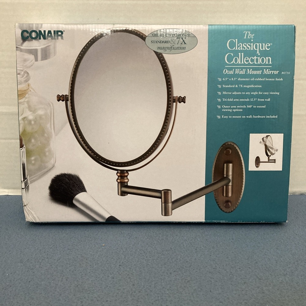 Conair Classique Collection Oil Rubbed Bronze Oval Wall Mount Magnifying Mirror